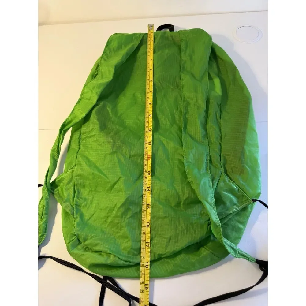 L.L. Bean Pocket Day Pack Backpack Green Ultra Lightweight Hiking Utility Travel
